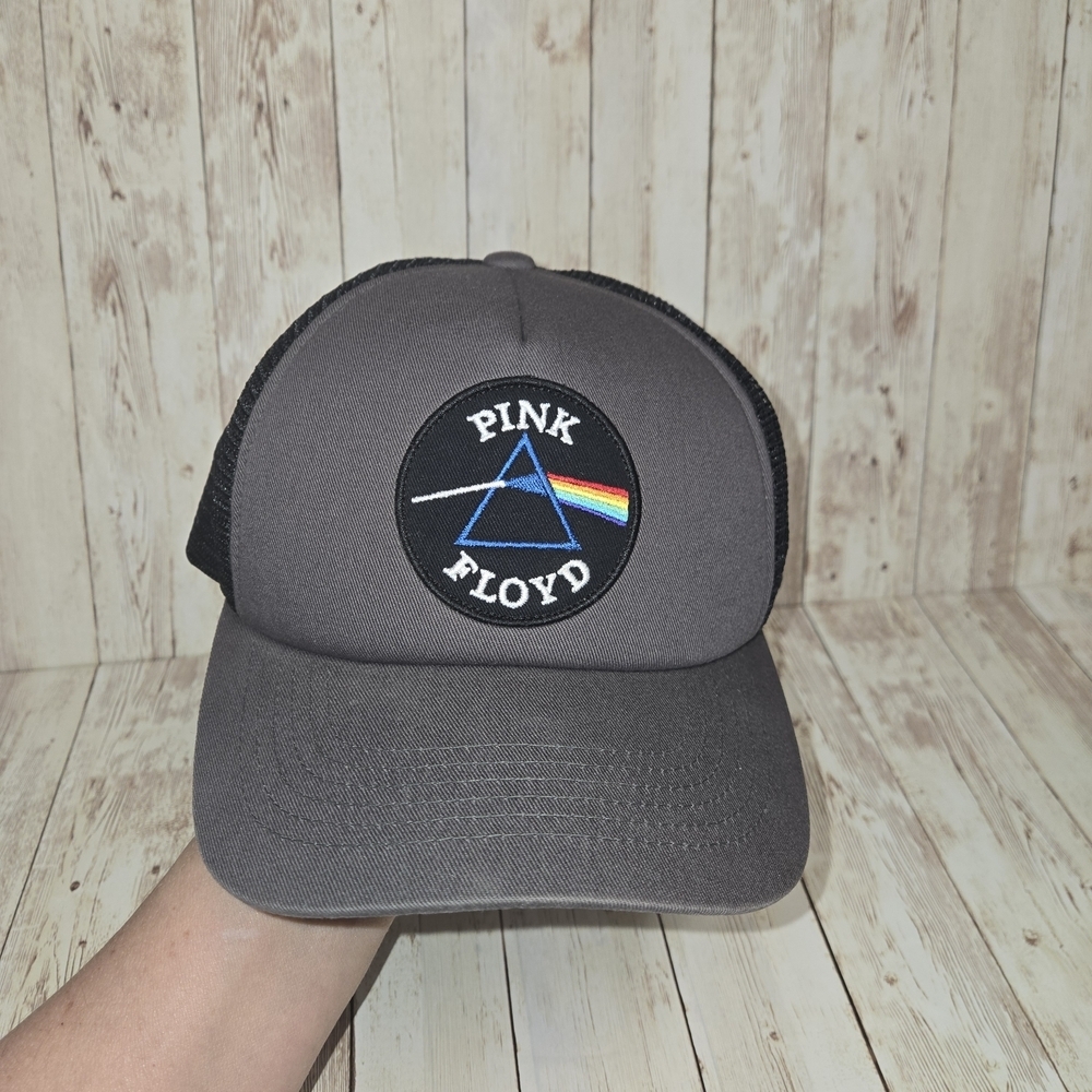 Pink Floyd Gray & Black Baseball Cap Snapback Hat Rock Band Adjustable VG